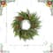 Glitzhome® 24"D Christmas PE Wreath with Pinecones and Red Berries